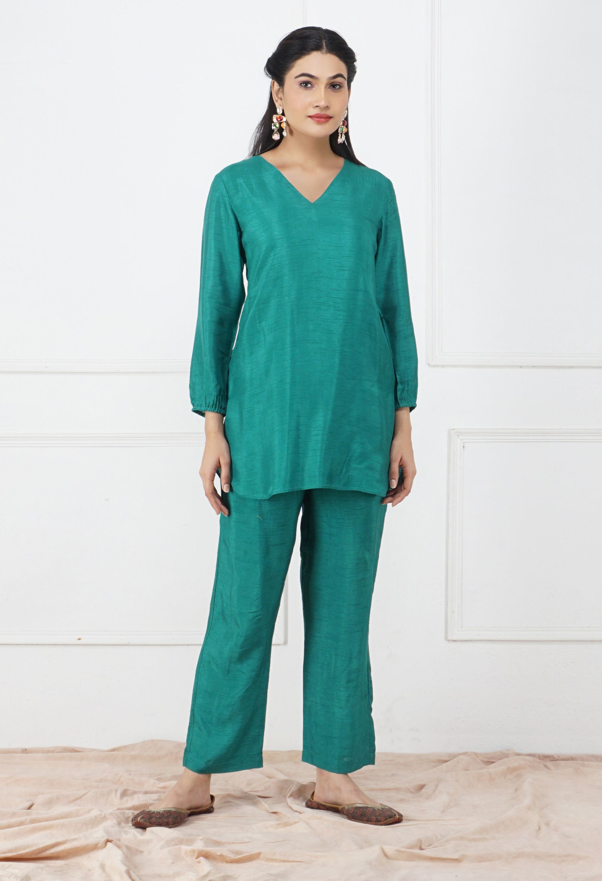 Silk Co Ord Set | Women Silk Clothing Set Online